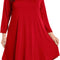 Womens Fall Dresses 3/4 Sleeve plus Size Casual Swing Loose Tunic Dress with Pockets