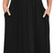 Women’S plus Size Maxi Dresses for Curvy Women Summer Casual Short Sleeve Long Dress with Pockets