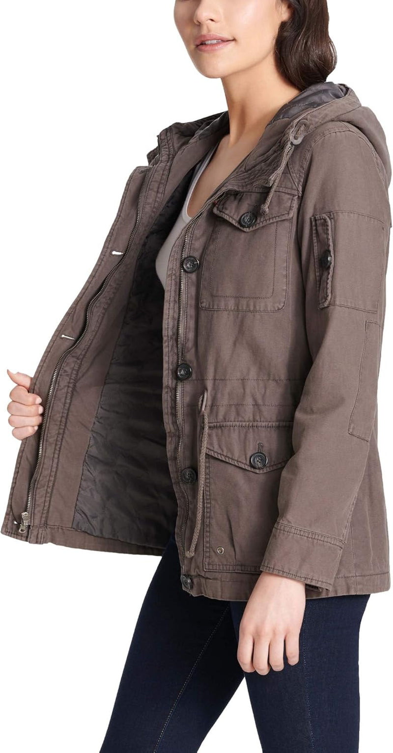 Women'S Lightweight Cotton Military Jacket (Standard & plus Sizes)